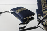 sac "Kumi" avec pochette - bleu nuit/ chevron
