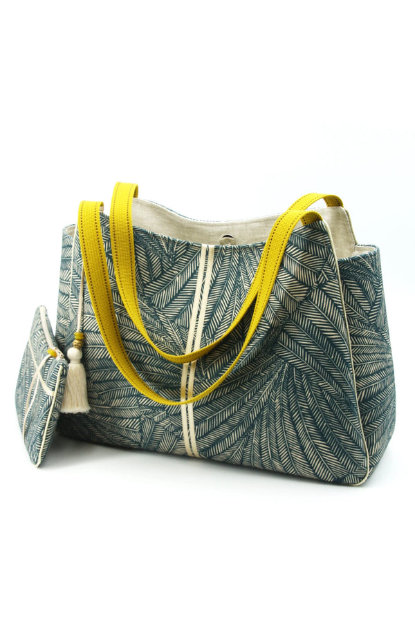 Sac Cabāzoon - Motif Green Leaf