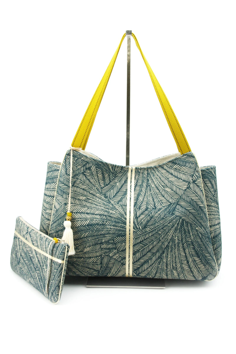 Sac Cabāzoon - Motif Green Leaf
