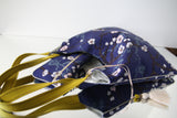 sac "Kumi" avec pochette - motif sakura bleu