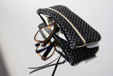 Etui à lunette - série "black" finition or - tissu traditionnel Japonais